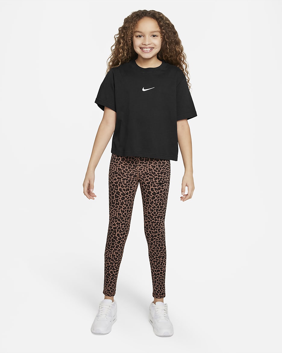 Nike Sportswear Favorites Big Kids Girls Printed Leggings. Nike